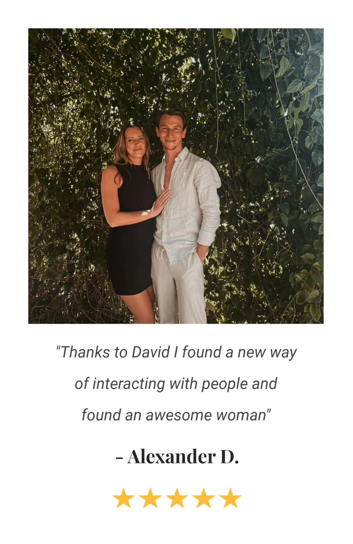 Alex D Testimonial